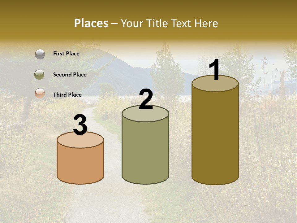 Scenery Gold Hike PowerPoint Template