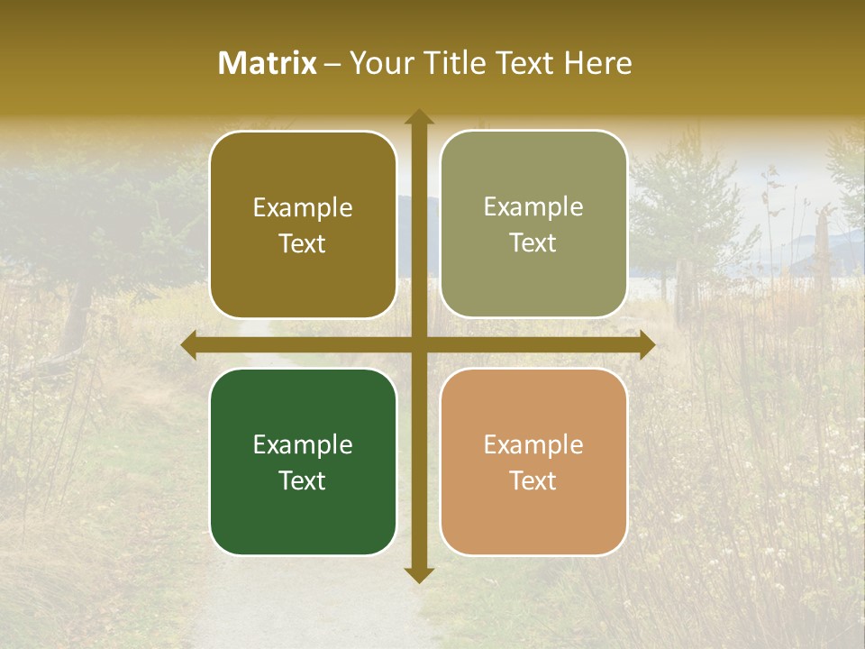 Scenery Gold Hike PowerPoint Template