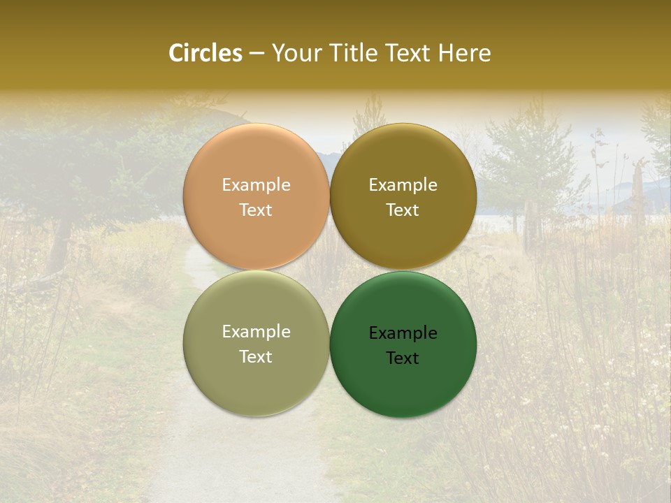 Scenery Gold Hike PowerPoint Template