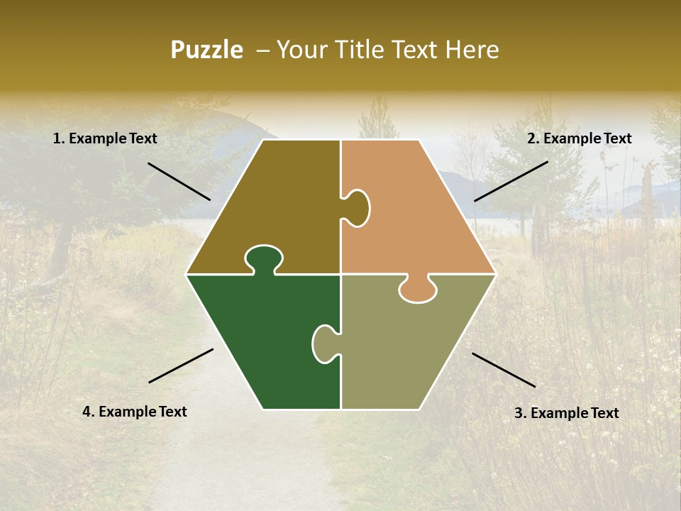 Scenery Gold Hike PowerPoint Template