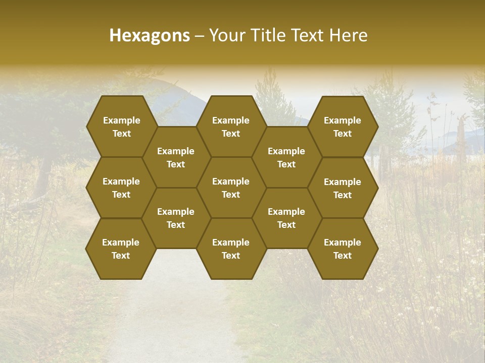 Scenery Gold Hike PowerPoint Template