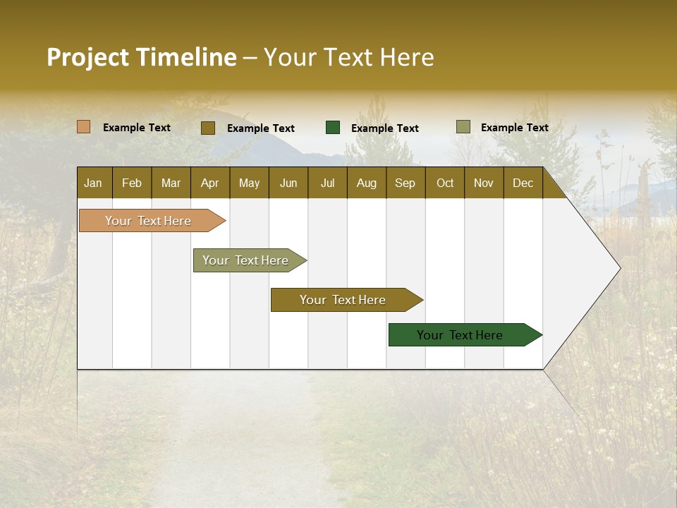 Scenery Gold Hike PowerPoint Template