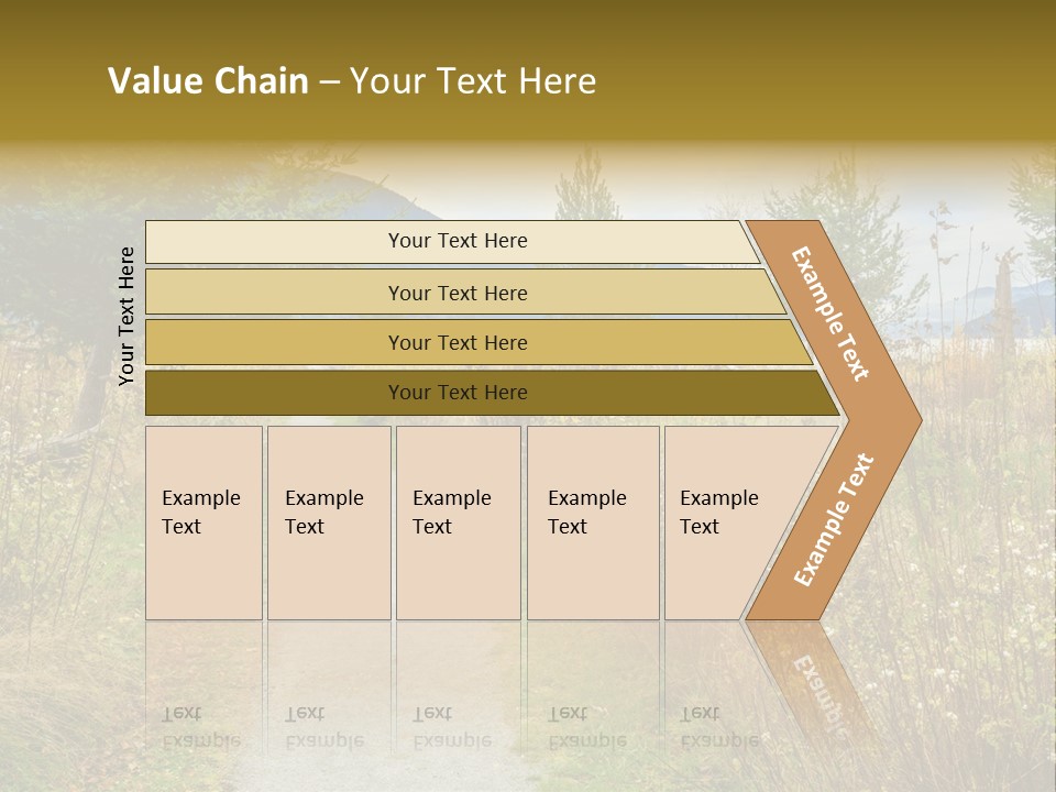 Scenery Gold Hike PowerPoint Template