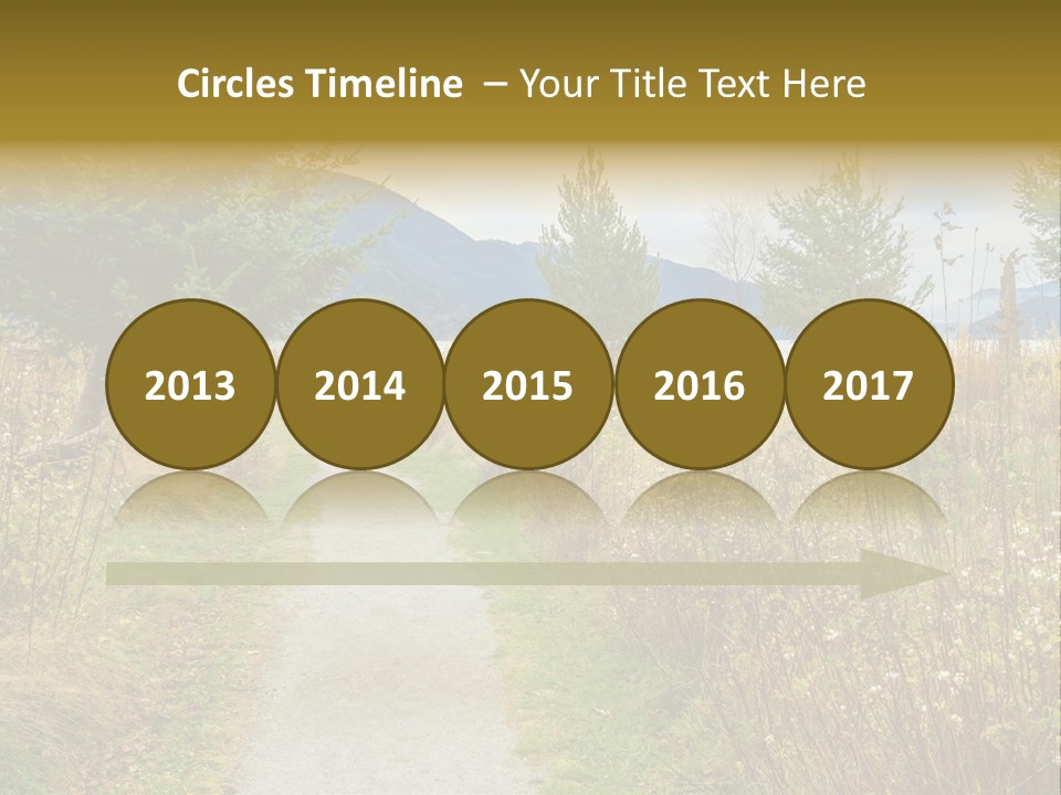 Scenery Gold Hike PowerPoint Template