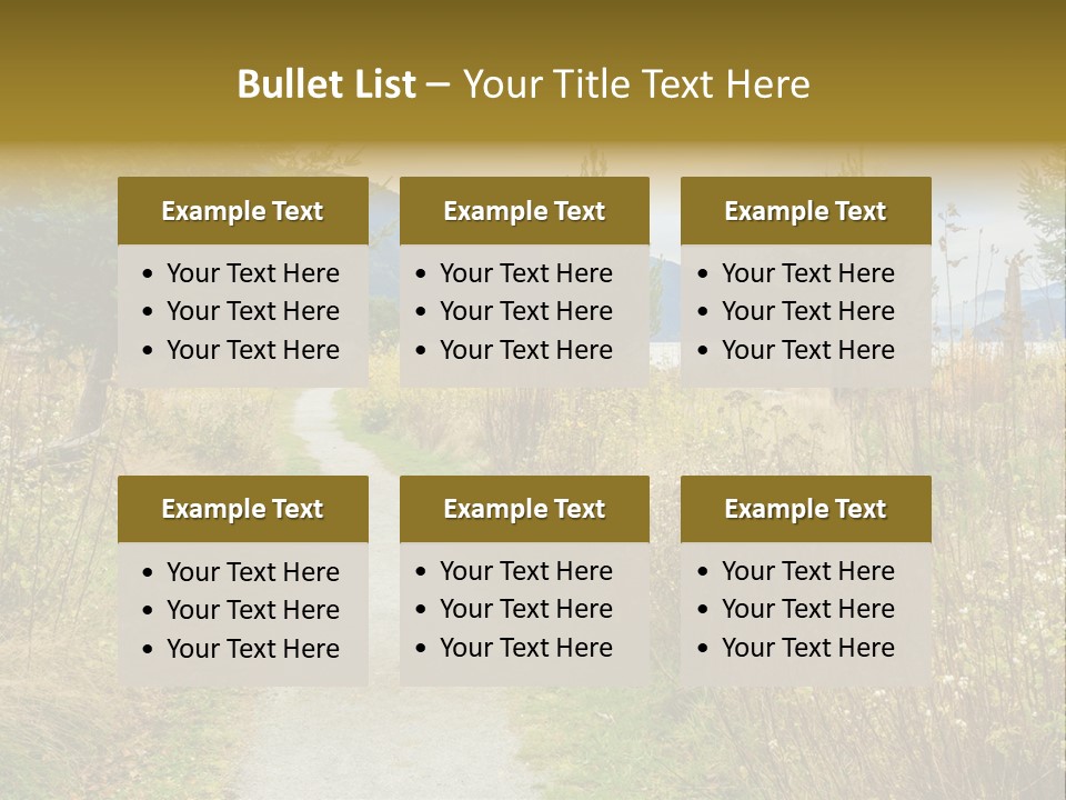 Scenery Gold Hike PowerPoint Template