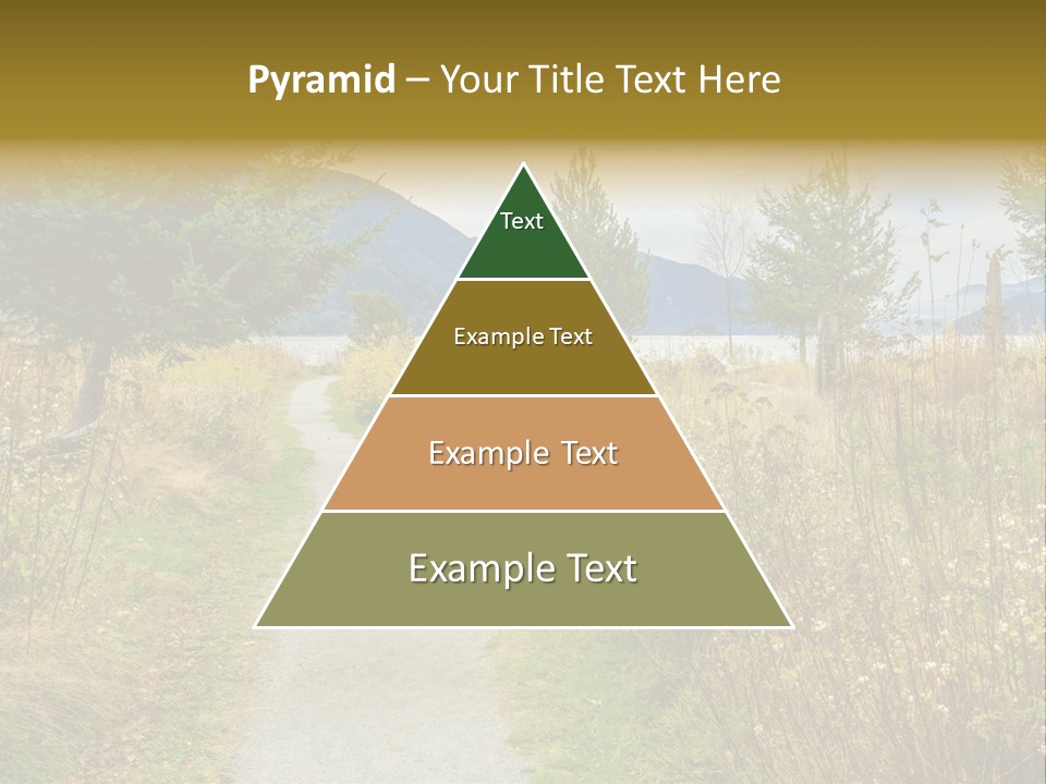 Scenery Gold Hike PowerPoint Template