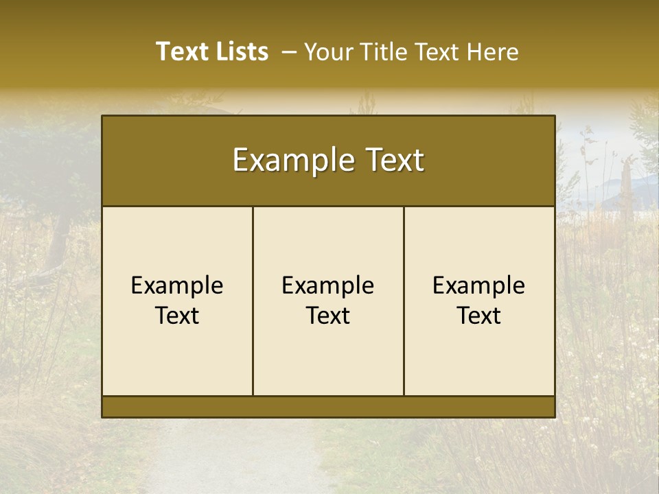 Scenery Gold Hike PowerPoint Template