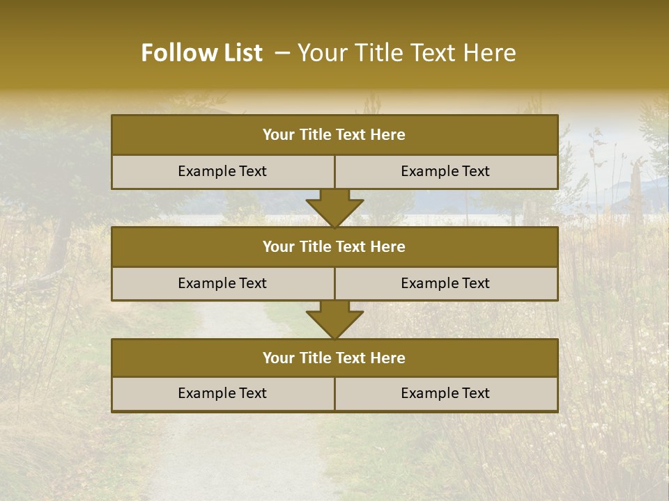 Scenery Gold Hike PowerPoint Template