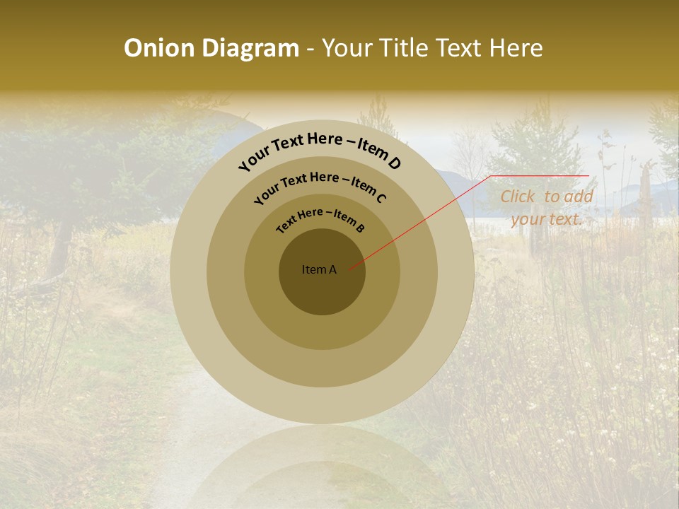 Scenery Gold Hike PowerPoint Template