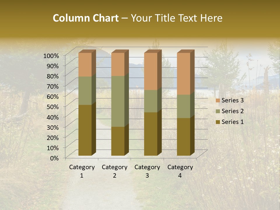 Scenery Gold Hike PowerPoint Template