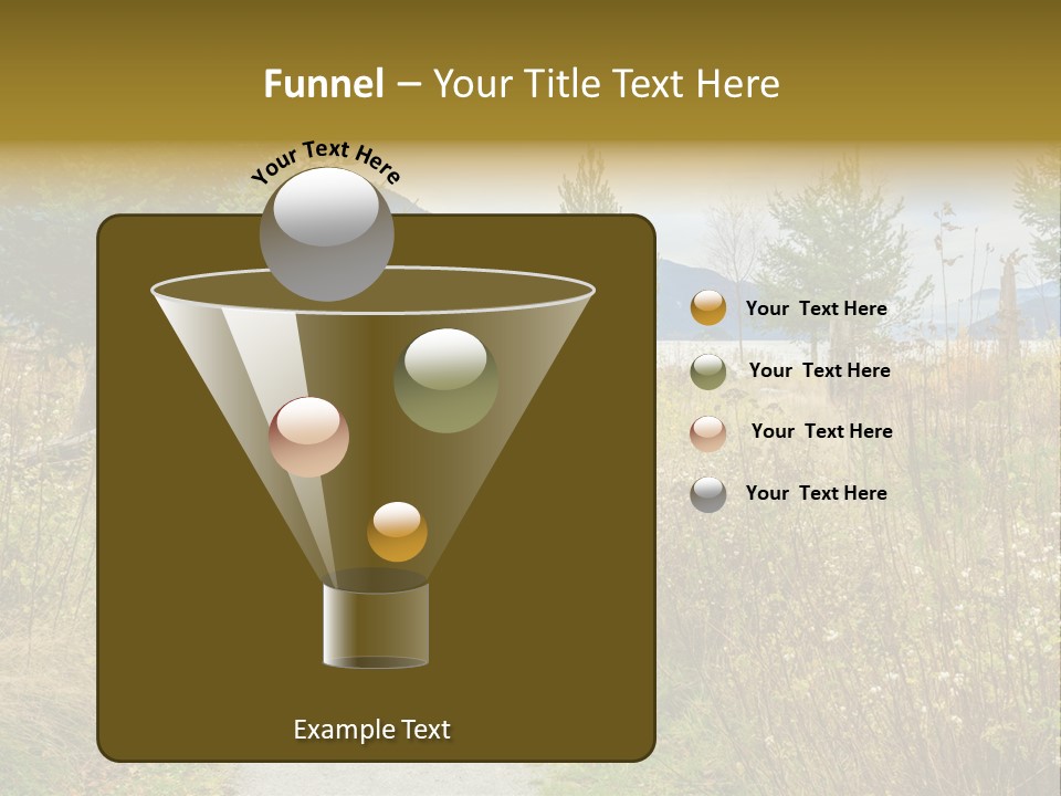 Scenery Gold Hike PowerPoint Template