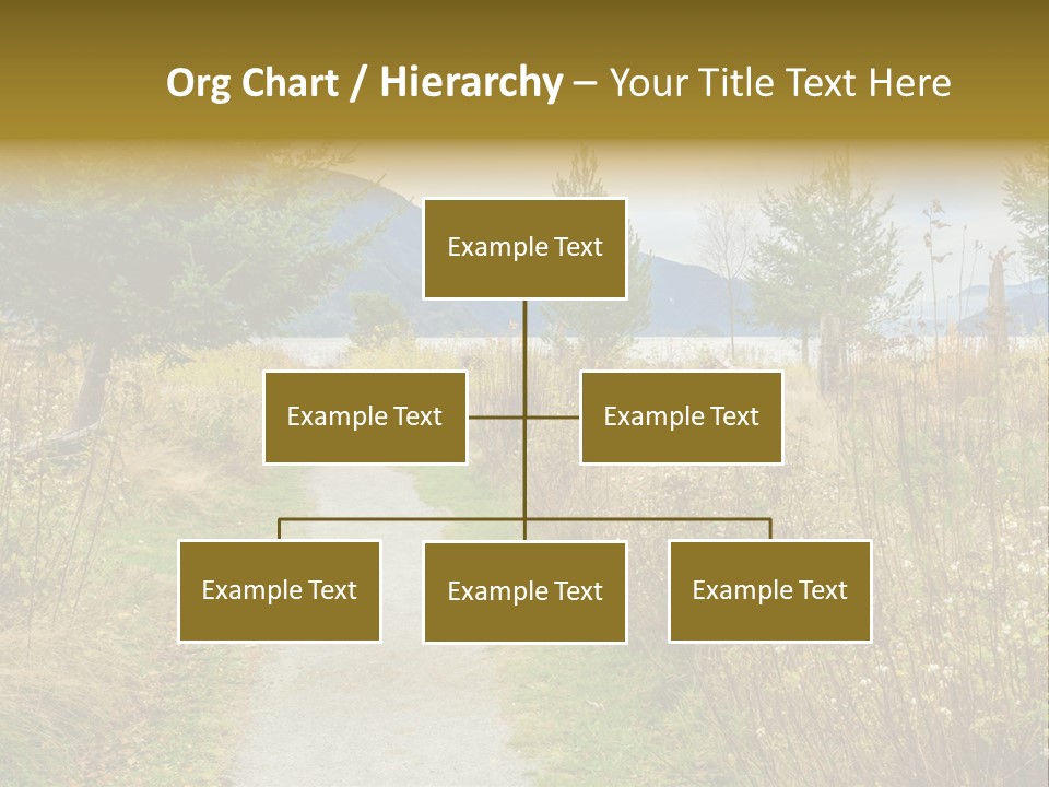 Scenery Gold Hike PowerPoint Template