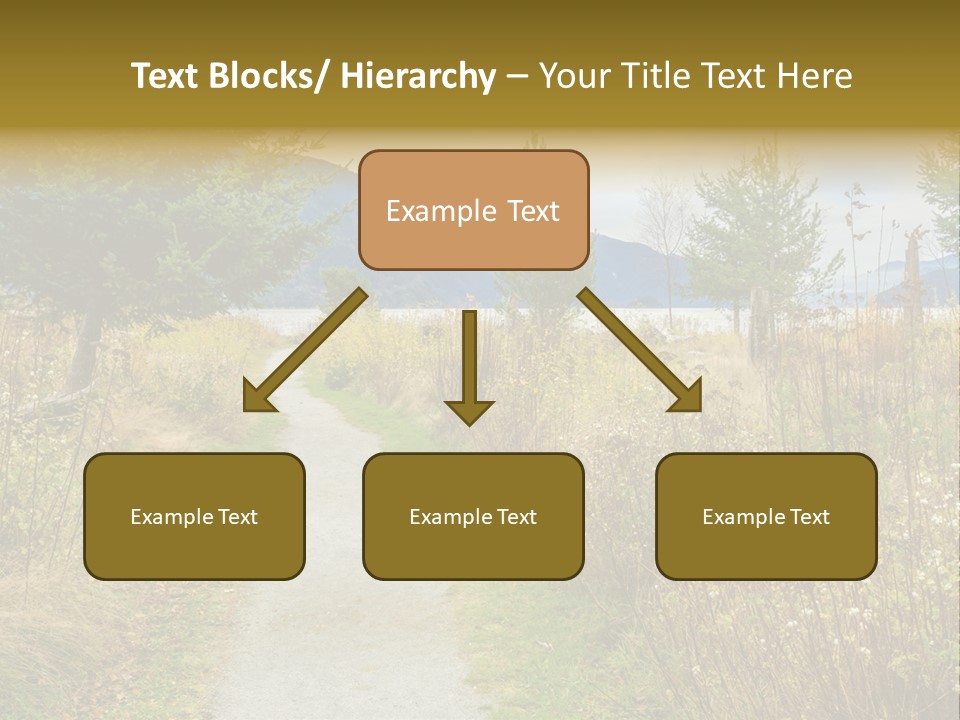 Scenery Gold Hike PowerPoint Template