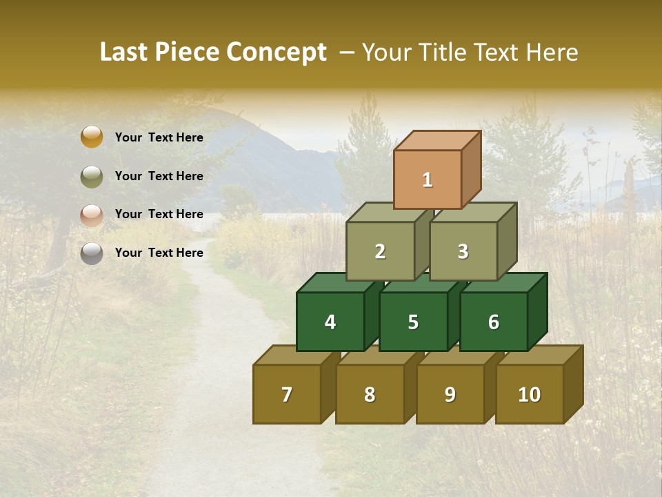 Scenery Gold Hike PowerPoint Template