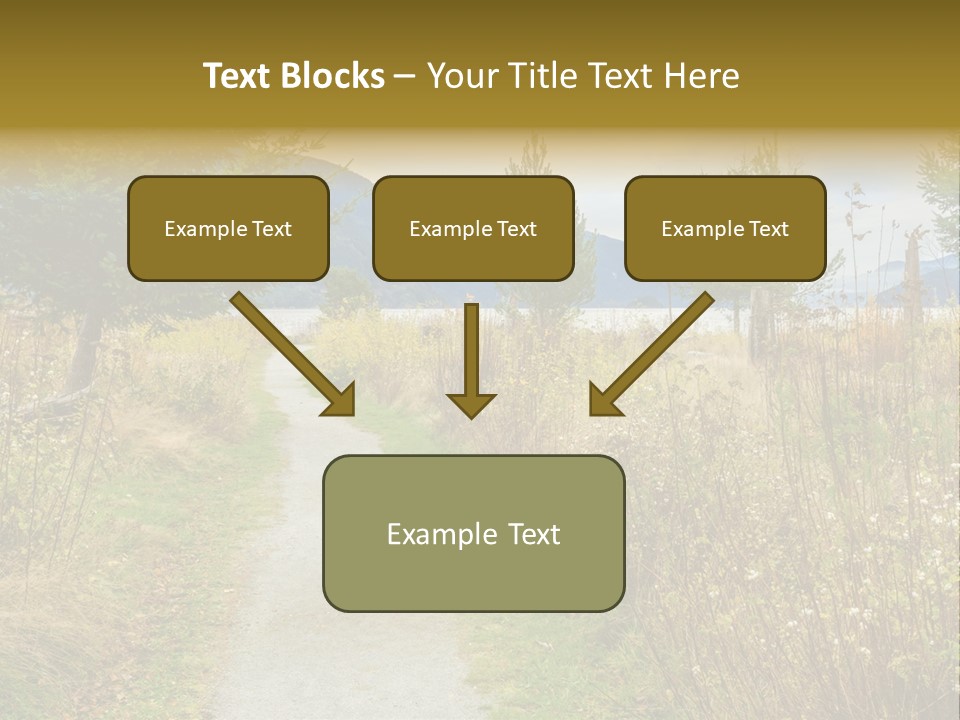 Scenery Gold Hike PowerPoint Template