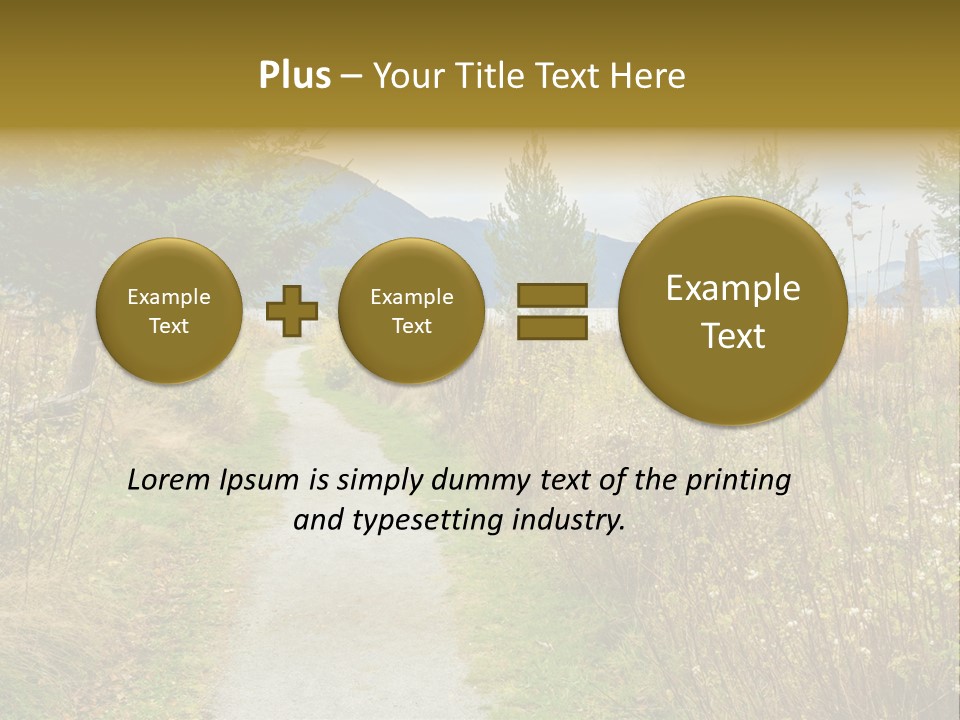 Scenery Gold Hike PowerPoint Template
