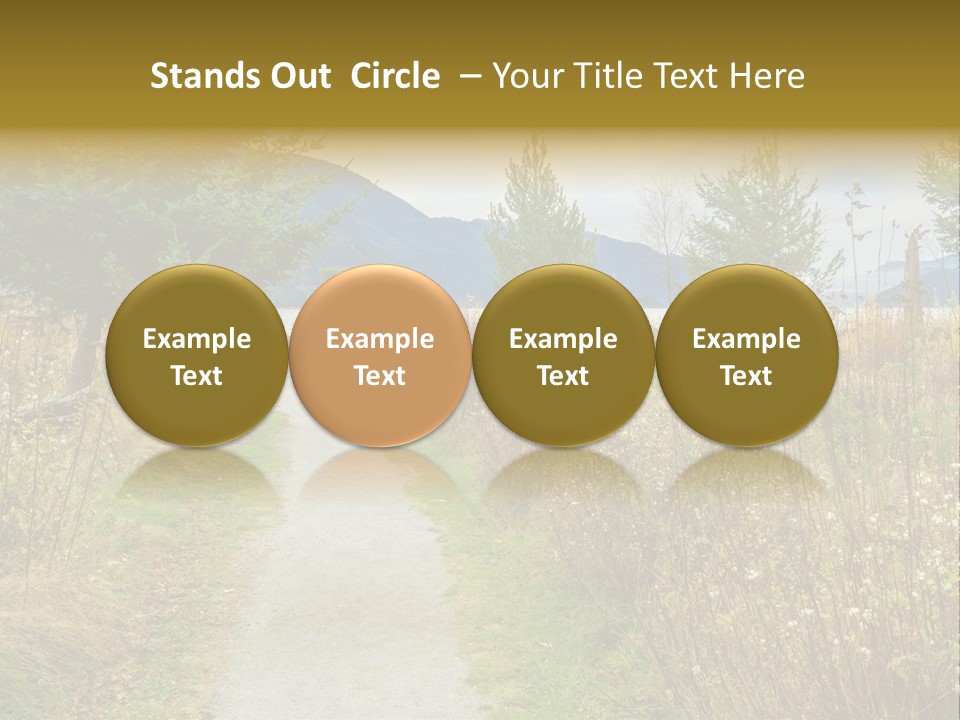 Scenery Gold Hike PowerPoint Template