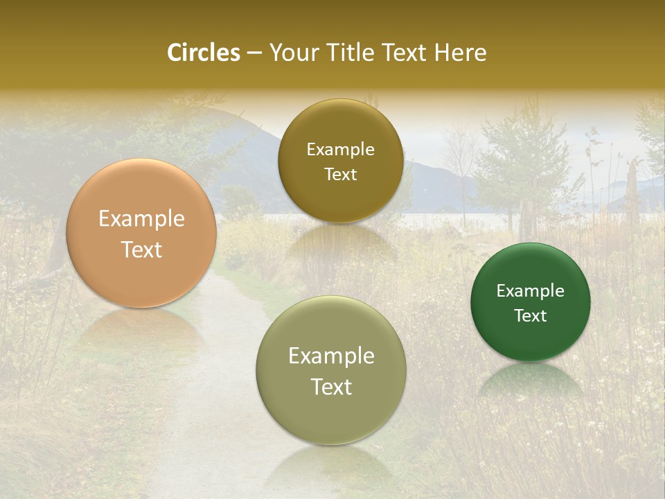 Scenery Gold Hike PowerPoint Template