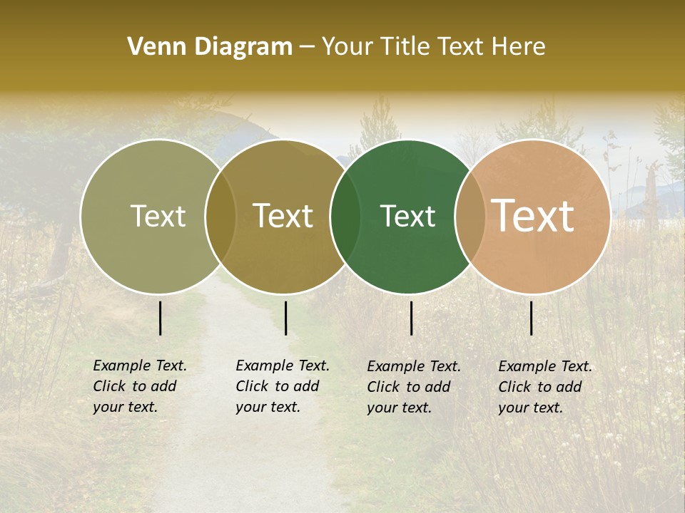 Scenery Gold Hike PowerPoint Template