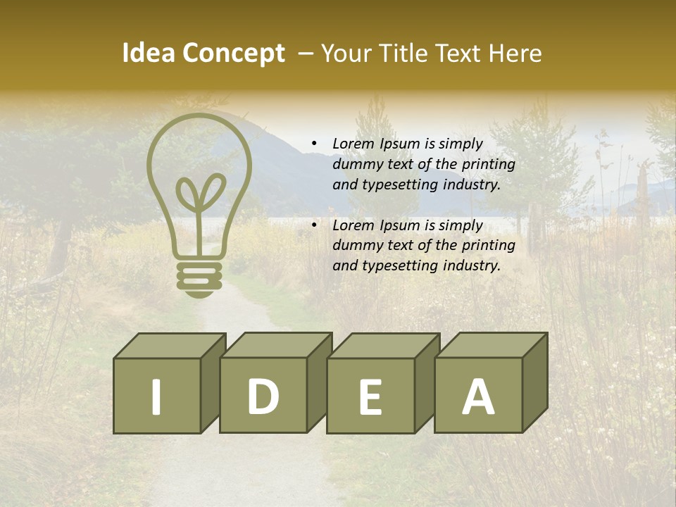 Scenery Gold Hike PowerPoint Template