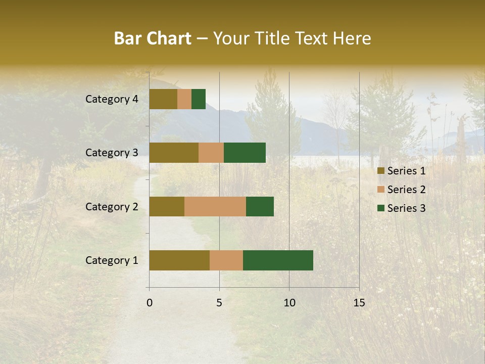 Scenery Gold Hike PowerPoint Template