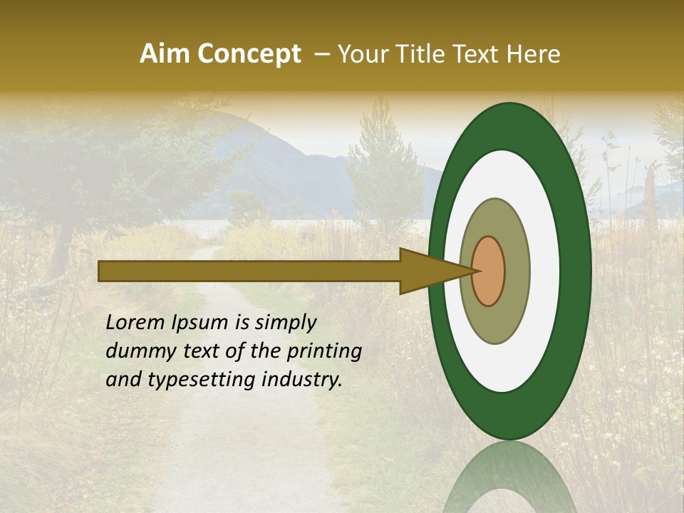 Scenery Gold Hike PowerPoint Template