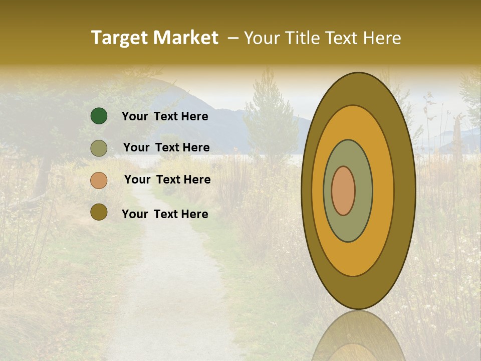 Scenery Gold Hike PowerPoint Template