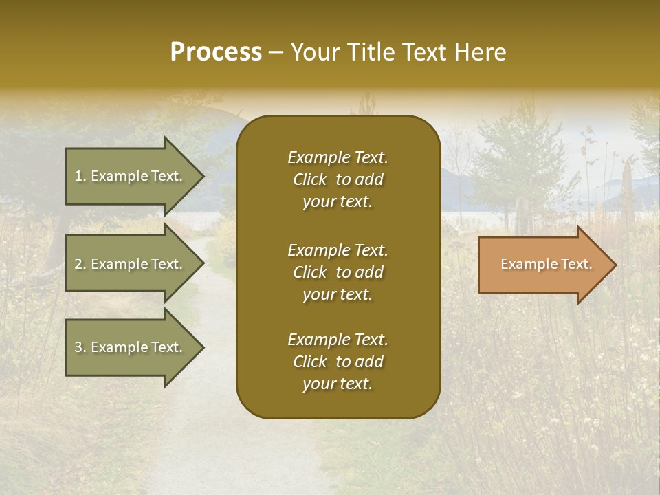 Scenery Gold Hike PowerPoint Template