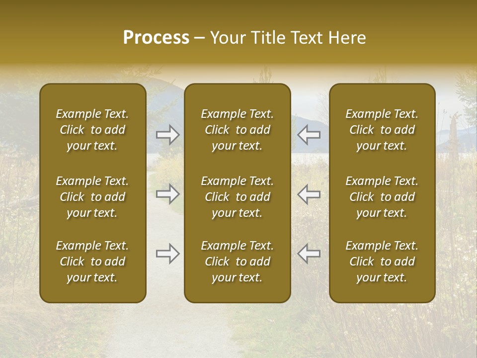 Scenery Gold Hike PowerPoint Template