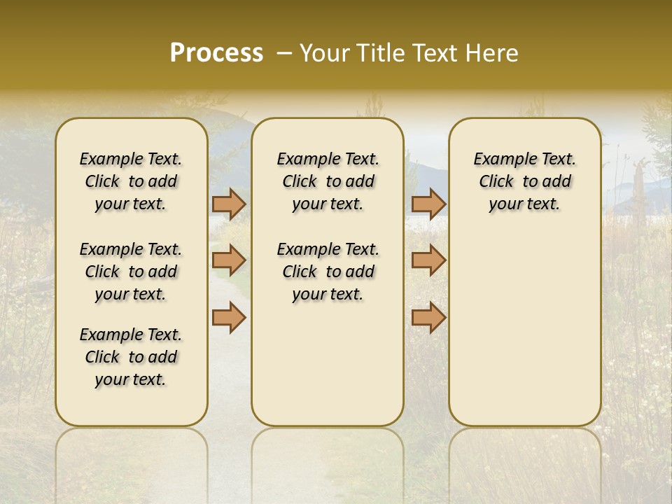 Scenery Gold Hike PowerPoint Template