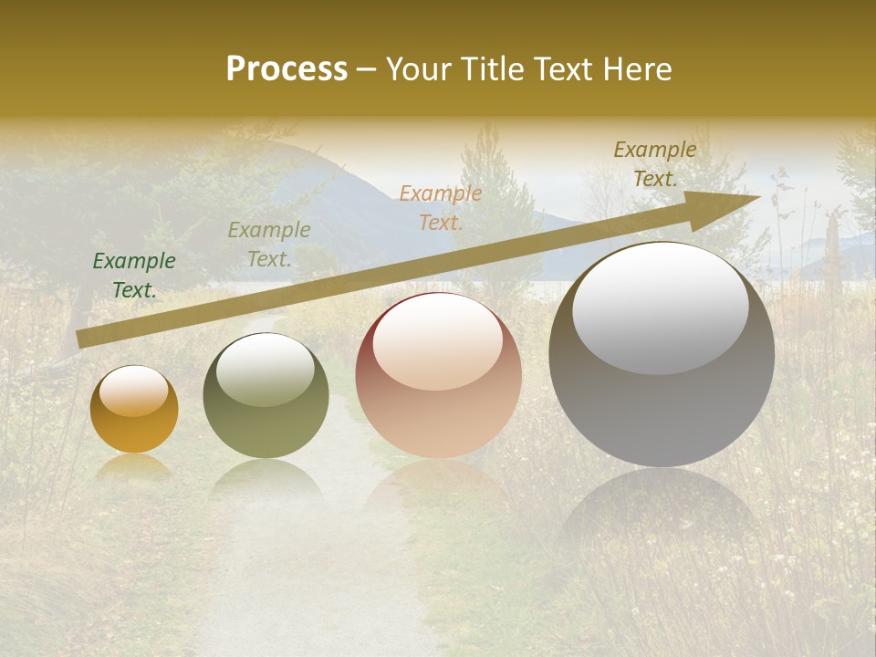 Scenery Gold Hike PowerPoint Template