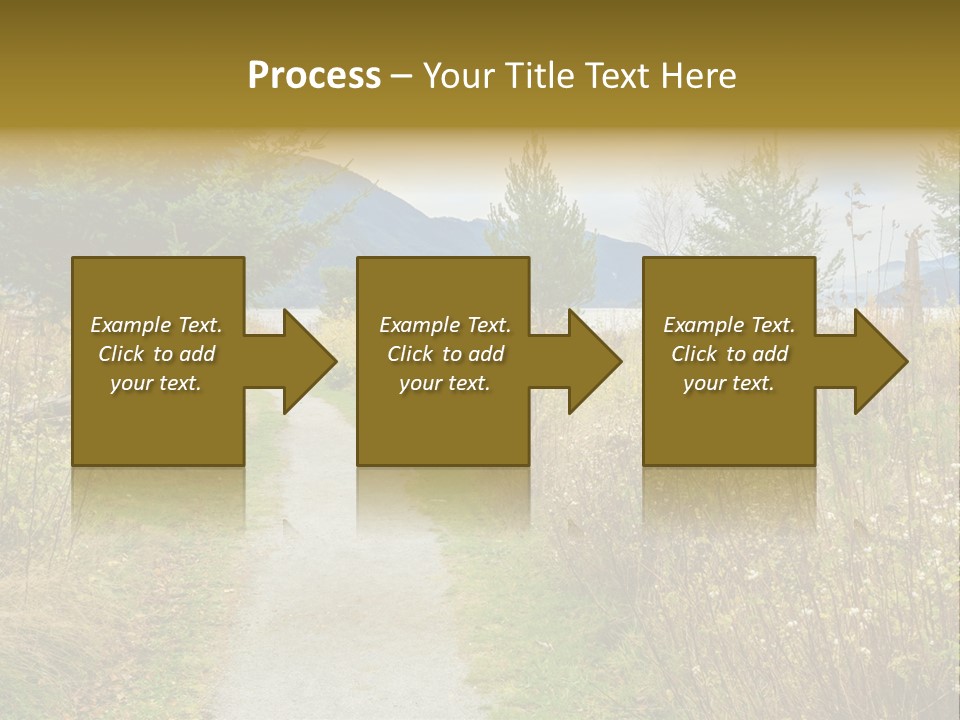 Scenery Gold Hike PowerPoint Template