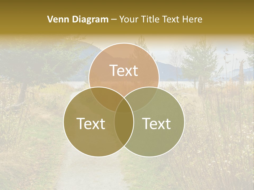 Scenery Gold Hike PowerPoint Template