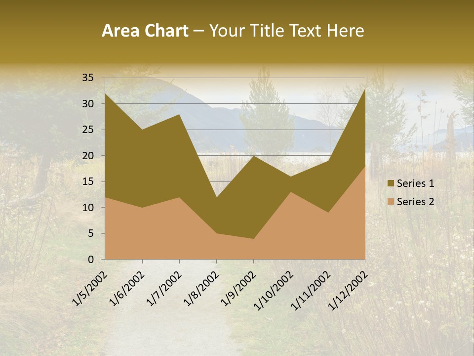 Scenery Gold Hike PowerPoint Template