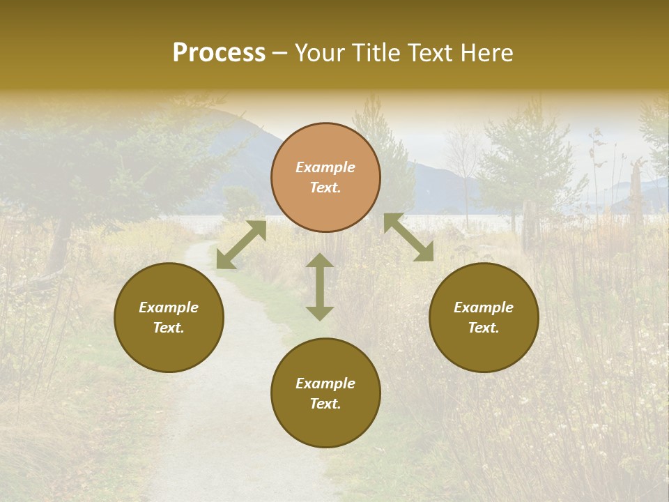 Scenery Gold Hike PowerPoint Template