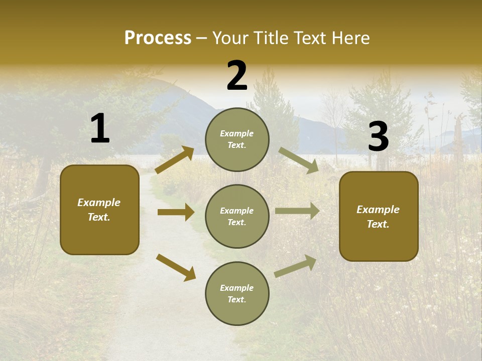 Scenery Gold Hike PowerPoint Template