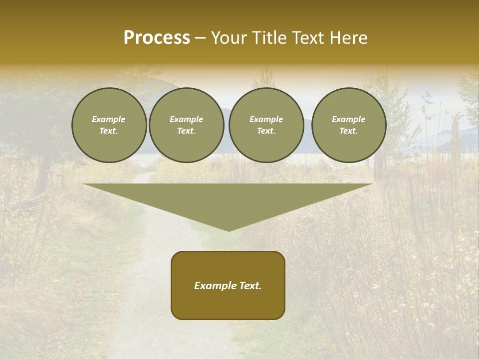 Scenery Gold Hike PowerPoint Template