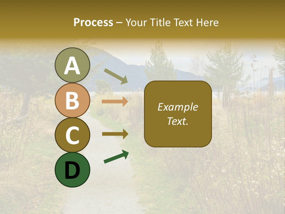 Scenery Gold Hike PowerPoint Template