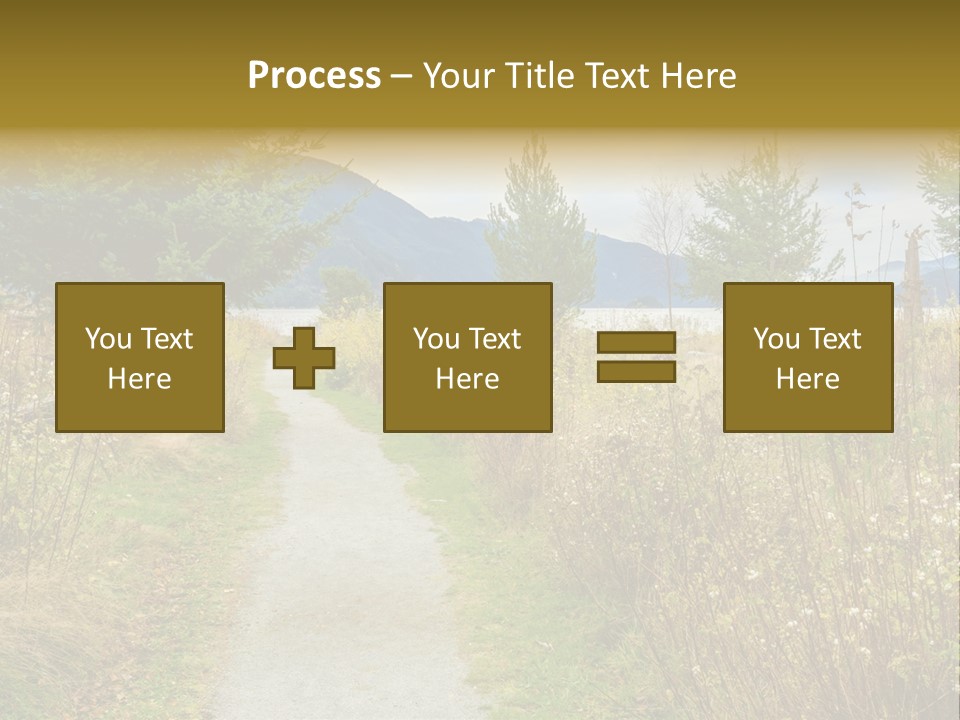 Scenery Gold Hike PowerPoint Template