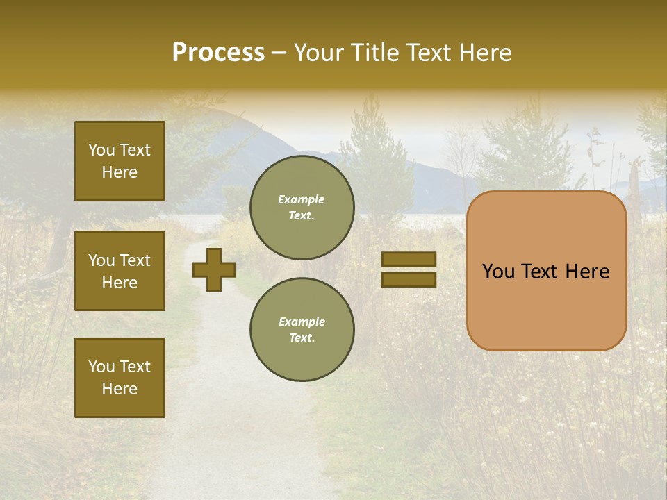 Scenery Gold Hike PowerPoint Template