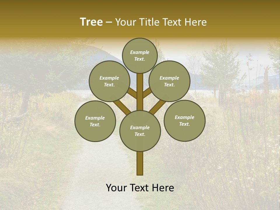 Scenery Gold Hike PowerPoint Template