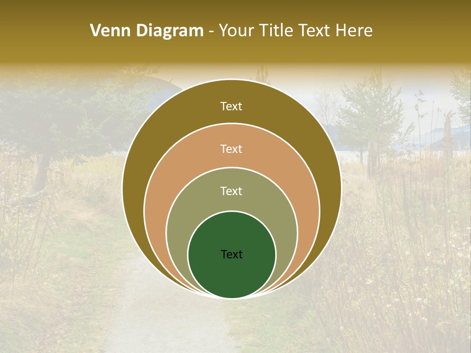 Scenery Gold Hike PowerPoint Template