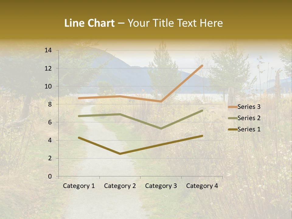 Scenery Gold Hike PowerPoint Template