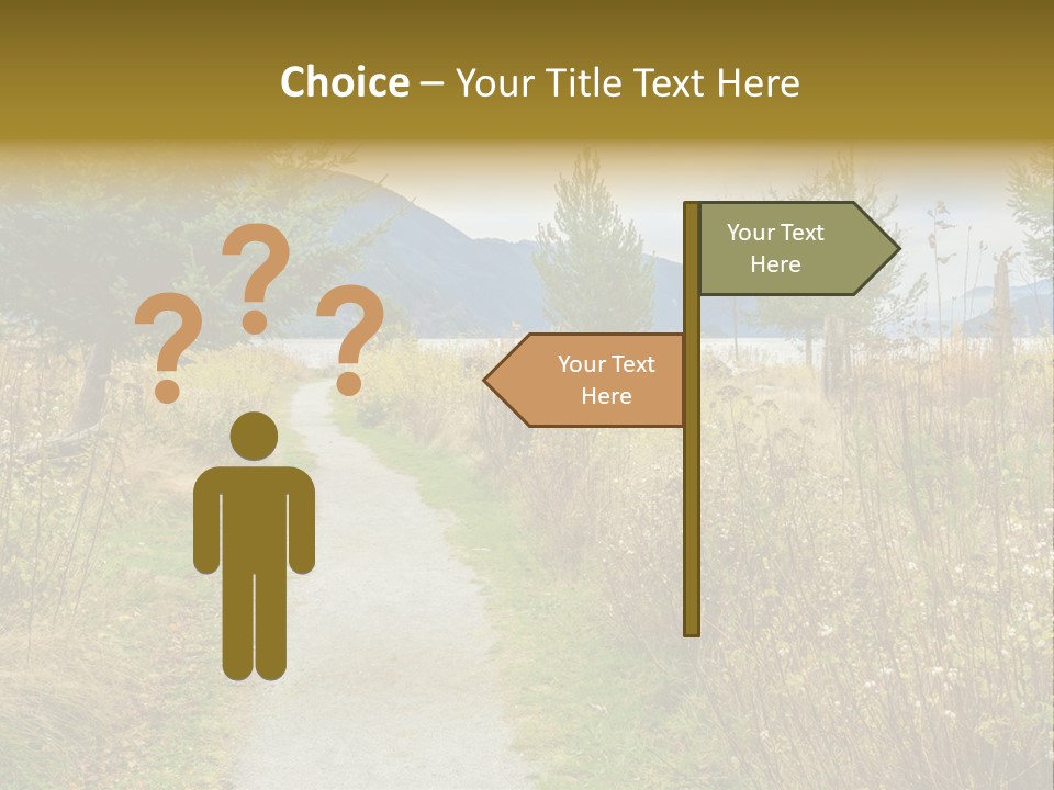 Scenery Gold Hike PowerPoint Template