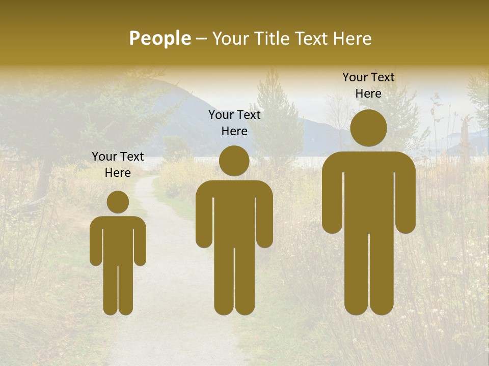 Scenery Gold Hike PowerPoint Template