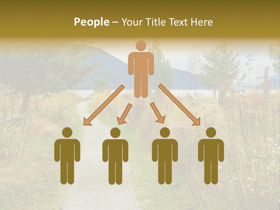 Scenery Gold Hike PowerPoint Template