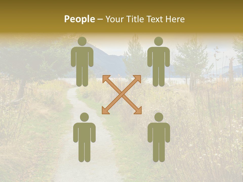 Scenery Gold Hike PowerPoint Template