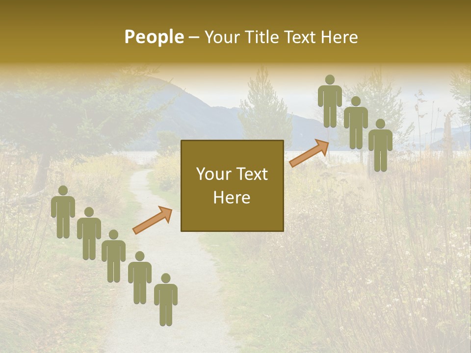 Scenery Gold Hike PowerPoint Template