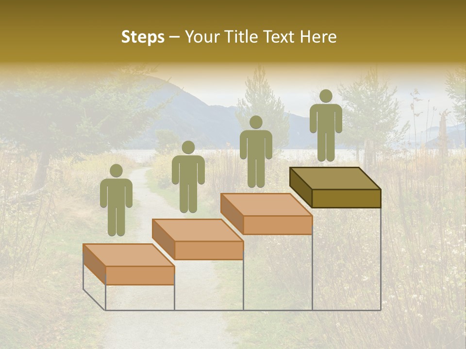 Scenery Gold Hike PowerPoint Template