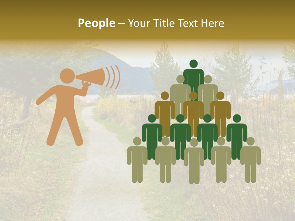 Scenery Gold Hike PowerPoint Template